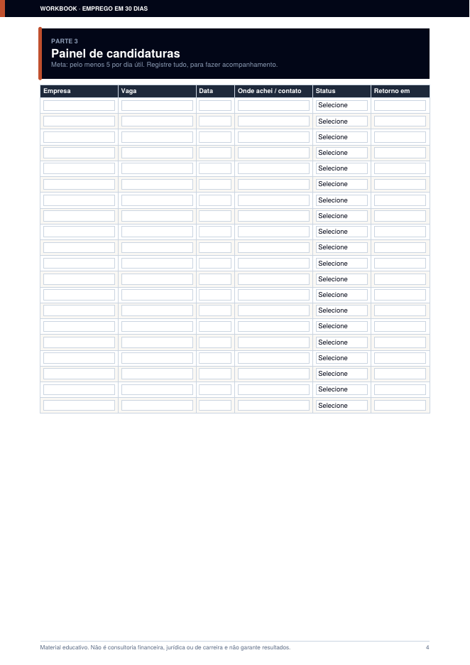 Página 2 do workbook