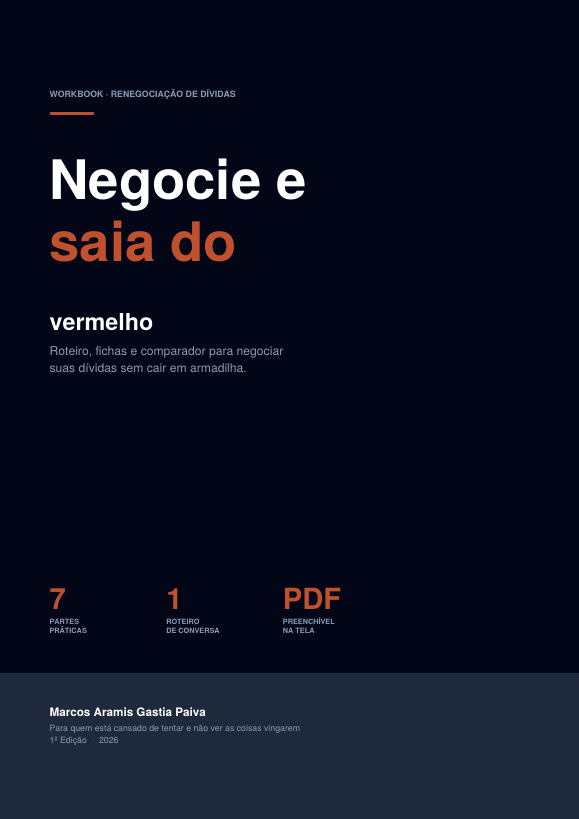 Capa do workbook Negocie e Saia do Vermelho