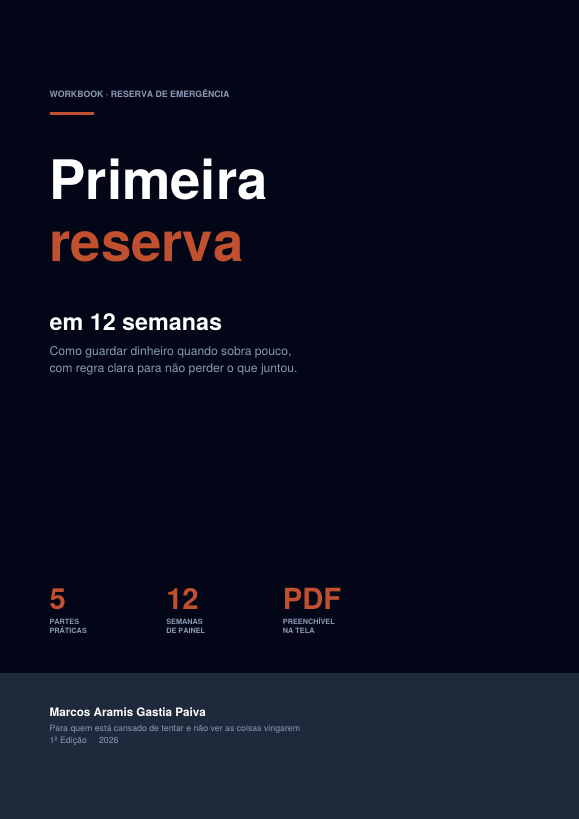Capa do workbook Primeira Reserva