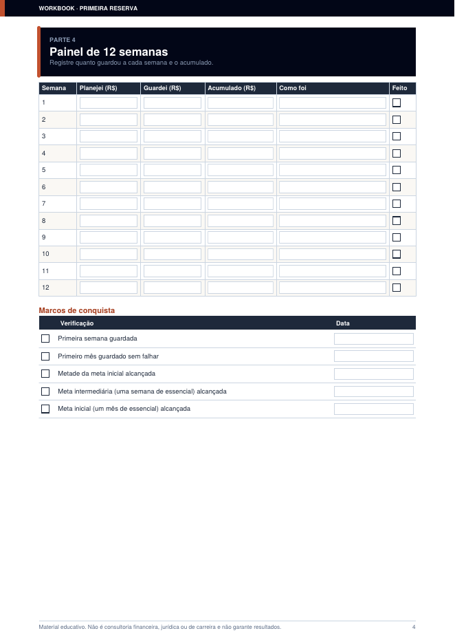 Página 2 do workbook