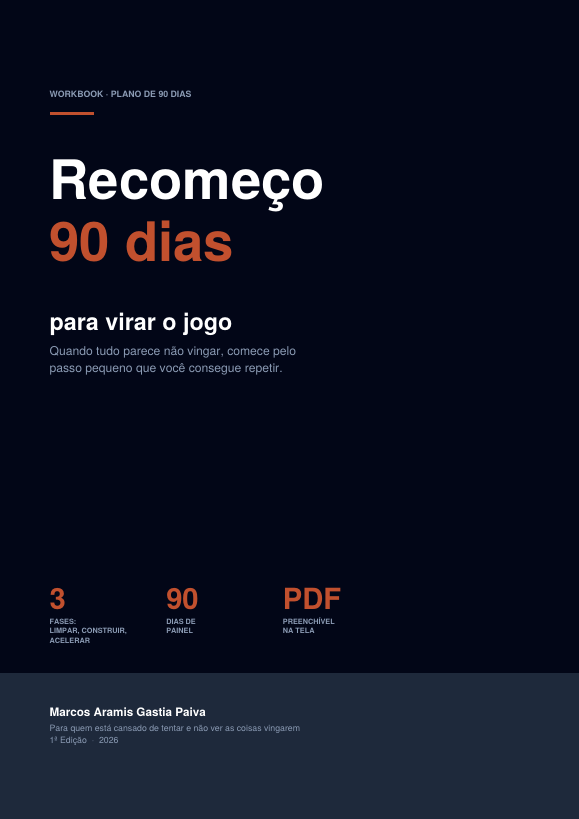 Capa do workbook Recomeço: Plano de 90 Dias